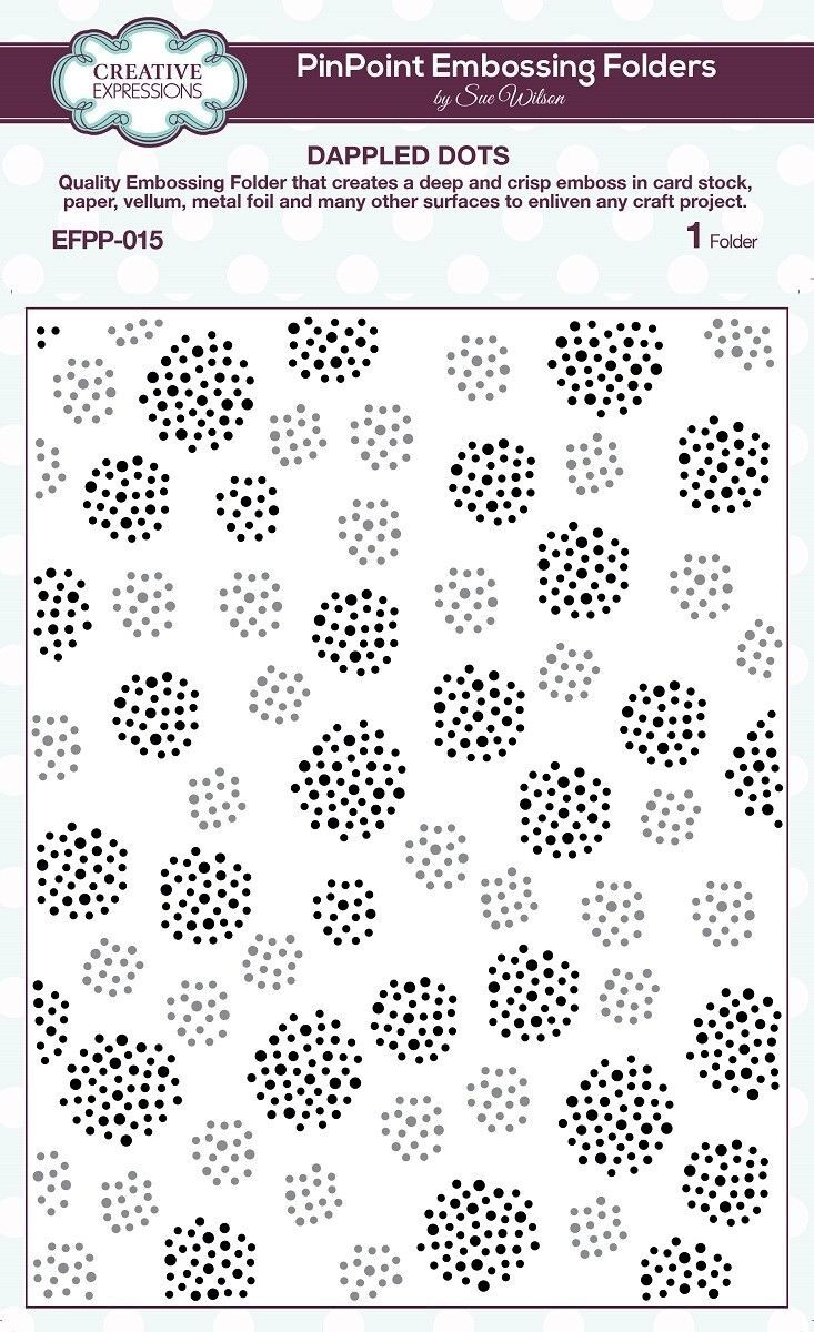 Sue Wilson Emboss Folder 5.7 x 7.5 inch Pinpoint Dappled Dots