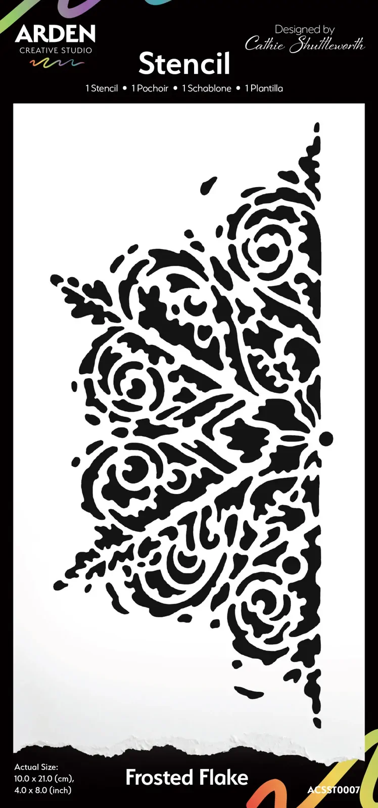 Arden Creative 6”x8” Stencil - Vintage Christmas - Frosted Flake