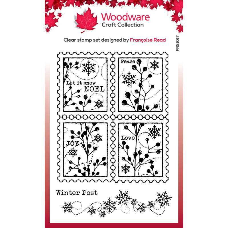 Woodware Clear Singles Winter Postage 4 in x 6 in Stamp Set FRS1017