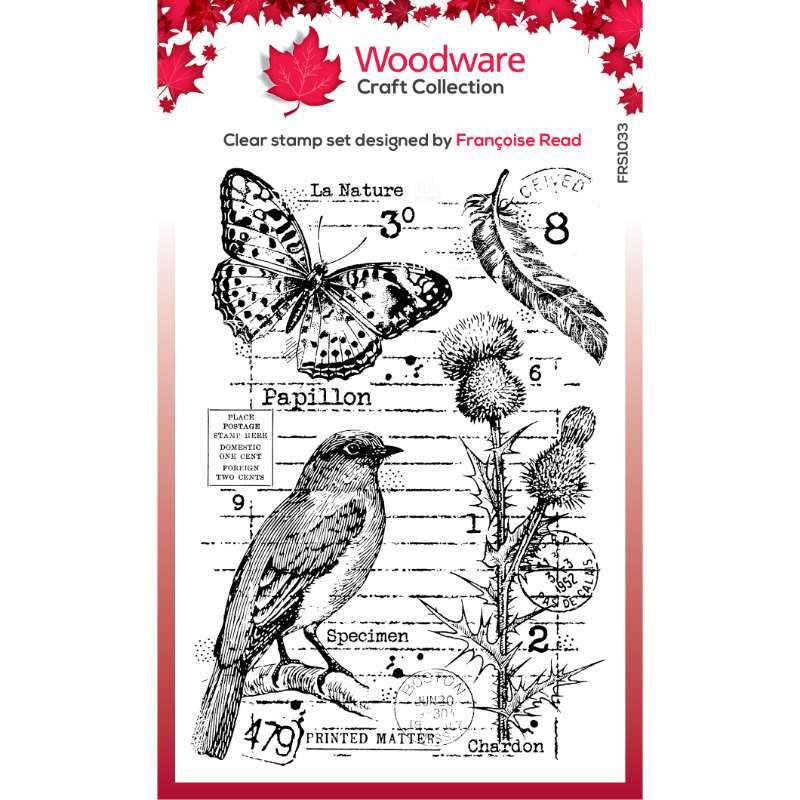 Woodware Clear Singles 4” x 6” Stamp Set - Nature Page - FRS10133