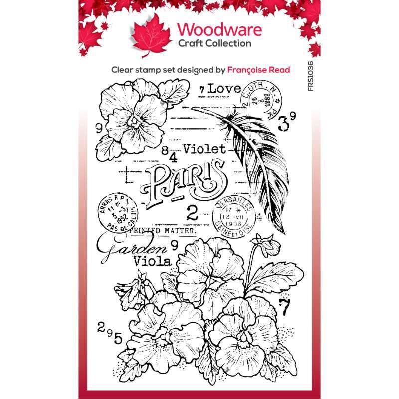 Woodware Clear Singles 4” x 6” Stamp Set - Viola - FRS10136