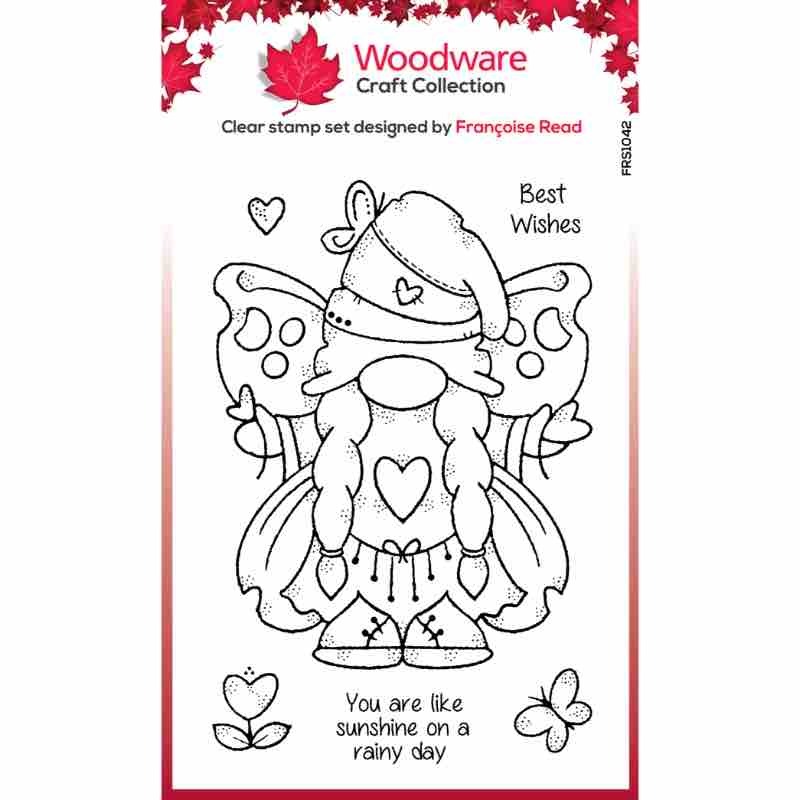 Woodware Clear Singles 4” x 6” Stamp Set - Butterfly Norma - FRS1042