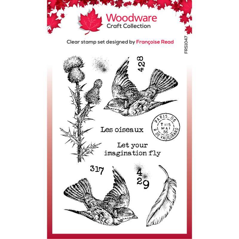 Woodware Clear Singles 4” x 6” Stamp Set - Flying Birds - FRS1047