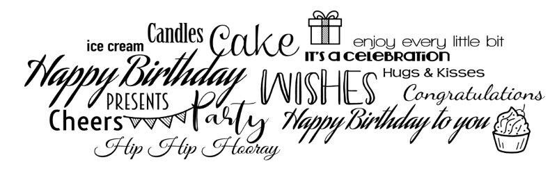 Woodware Clear Stamps All About Birthdays