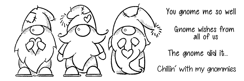 Woodware Clear Stamps Three Gnomes