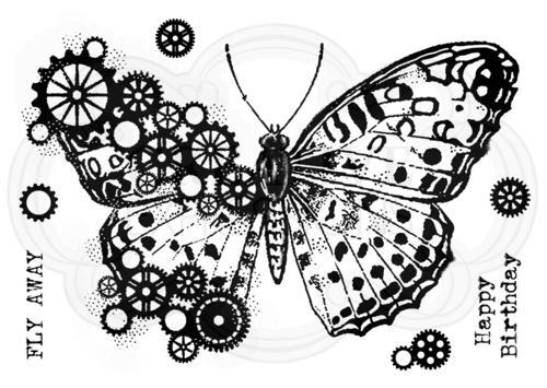 Woodware Clear Stamps Butterfly