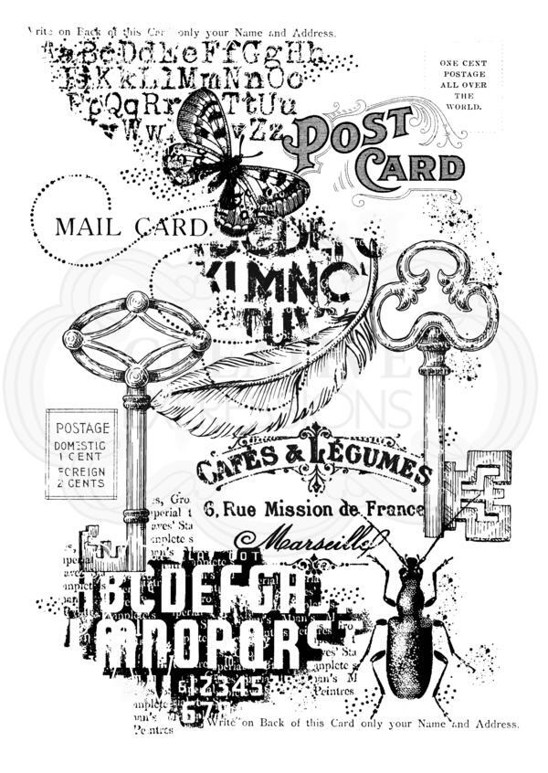 Woodware Clear Stamps Ephemera Background