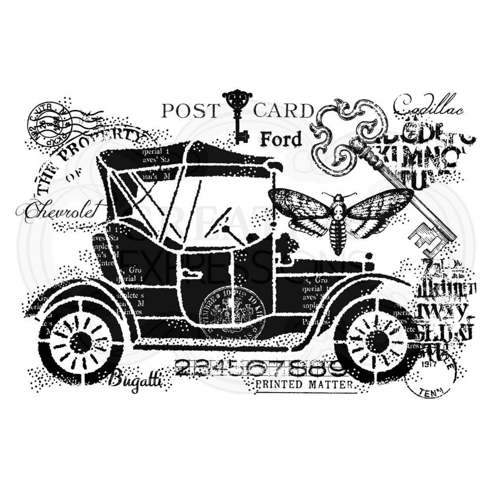 Woodware Clear Stamps Vintage Car