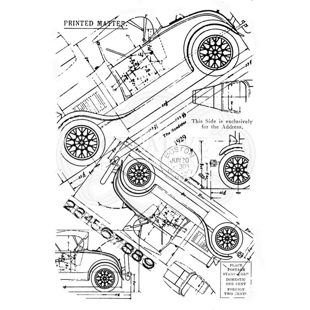 Woodware Clear Stamps Blueprint Background