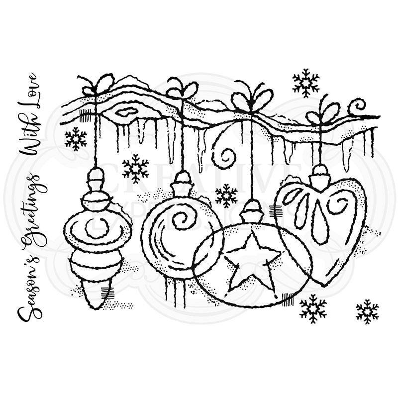 Woodware Clear Stamps Frosted Baubles