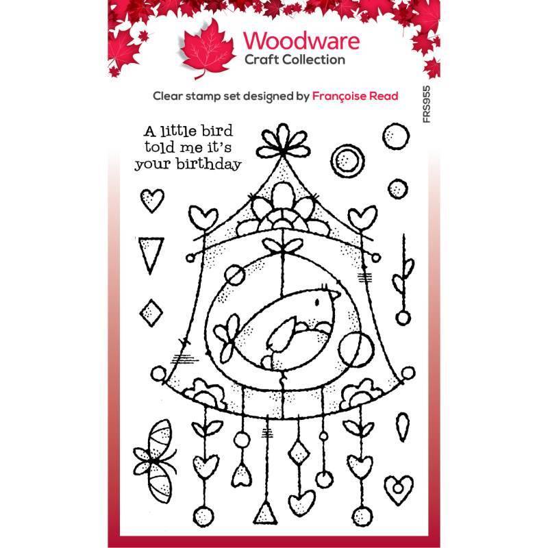 Woodware Clear Singles Wire Birdhouse 4 x 6 Stamp