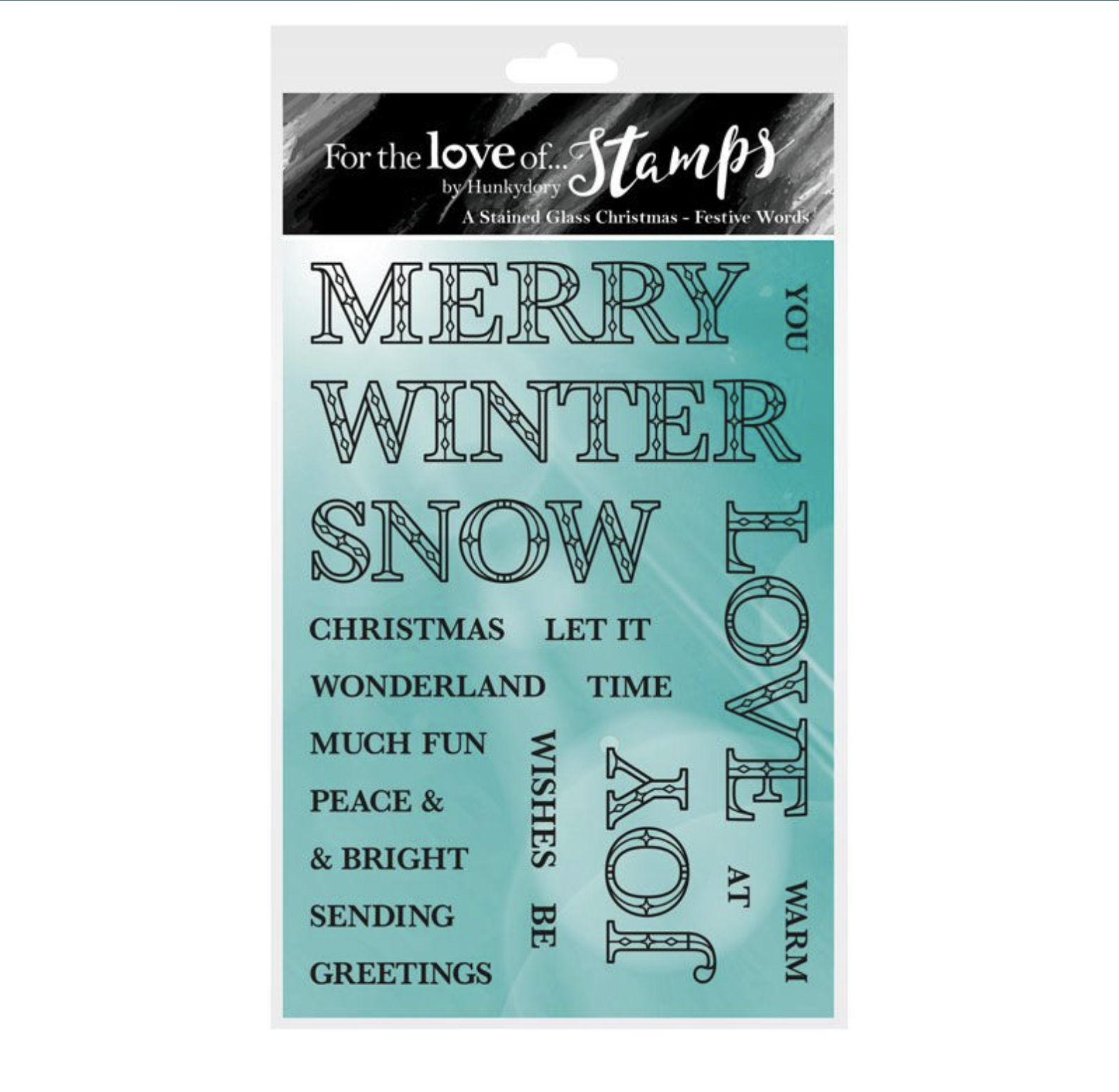 Hunkydory For The Love Of Stamps Festive Words Stamp
