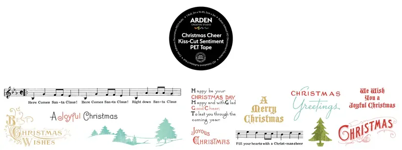 Arden Creative Kiss-Cut Sentiment PET Tape - Christmas Cheer