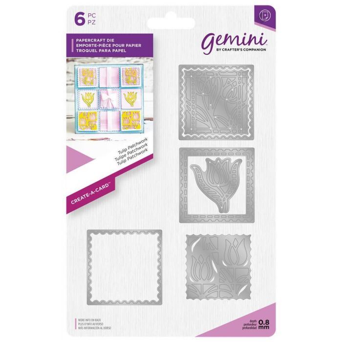 Gemini Create-a-Card Metal Die Tulip Patchwork