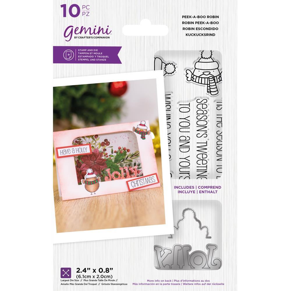 Gemini Peek-A-Boo Stamps and Dies Robin