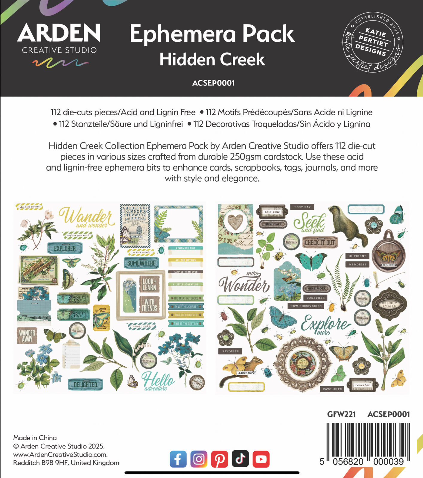 Arden Creative Ephemera Pack - Hidden Creek