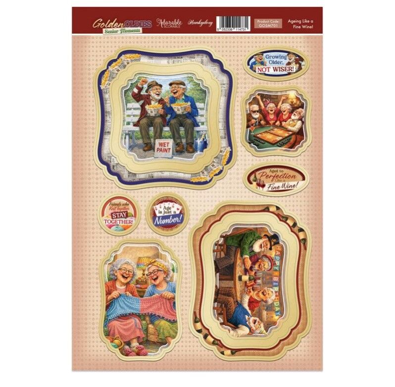 Hunkydory - Ageing Like a Fine Wine! - Golden Oldies Senior Moments Topper Sheet