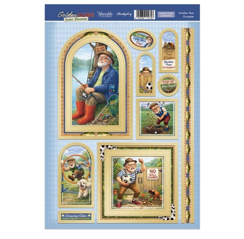 Hunkydory - Another Year Grumpier - Golden Oldies Senior Moments Topper Sheet