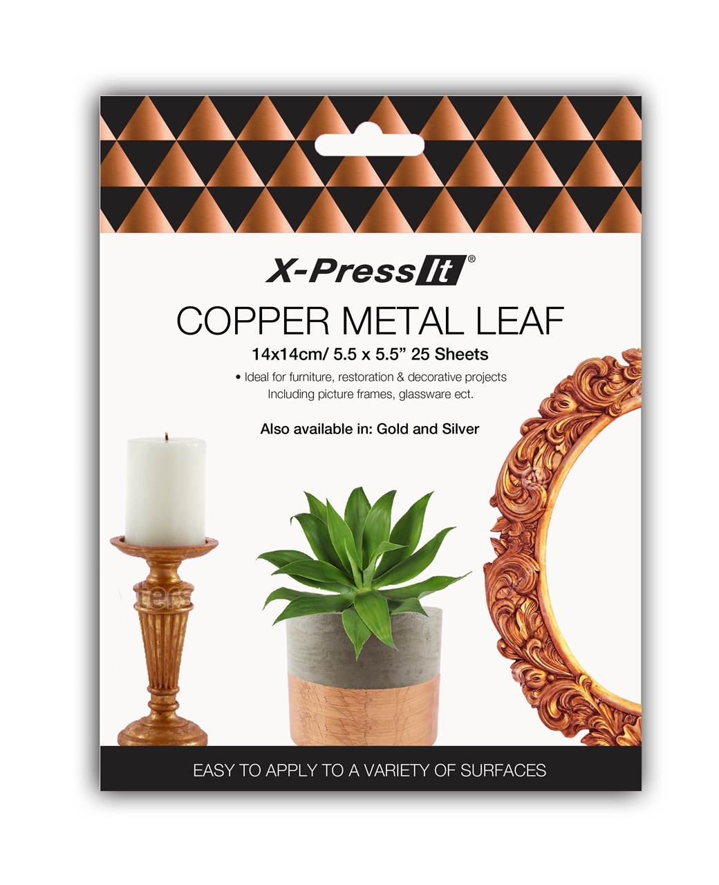 X-Press It Copper Metal Leaf 140mm x 140mm 25pc