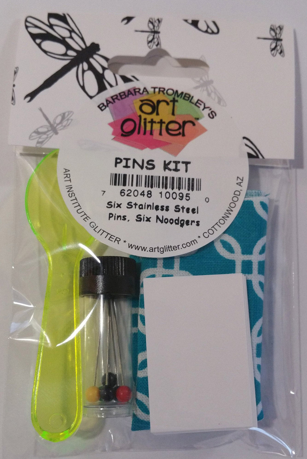 Art Institute Glitter Ultrafine Metal 6 Pins and 6 Noodgers 