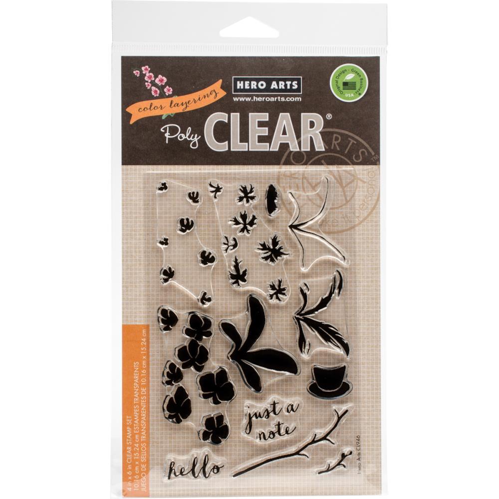 Hero Arts Clear Stamps Color Layering Orchid In A Pot