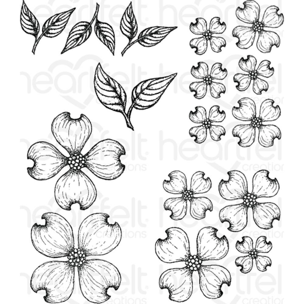 Heartfelt Creations Cling Stamps Flowering Dogwood 
