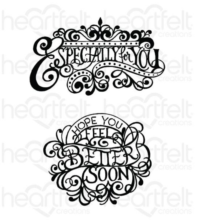 Heartfelt Creations Cling Stamps Elegant Especially For You