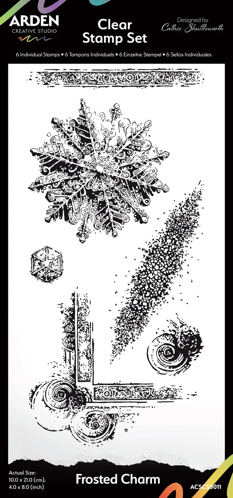Arden Creative Clear Stamp Set - Vintage Christmas - Frosted Charm