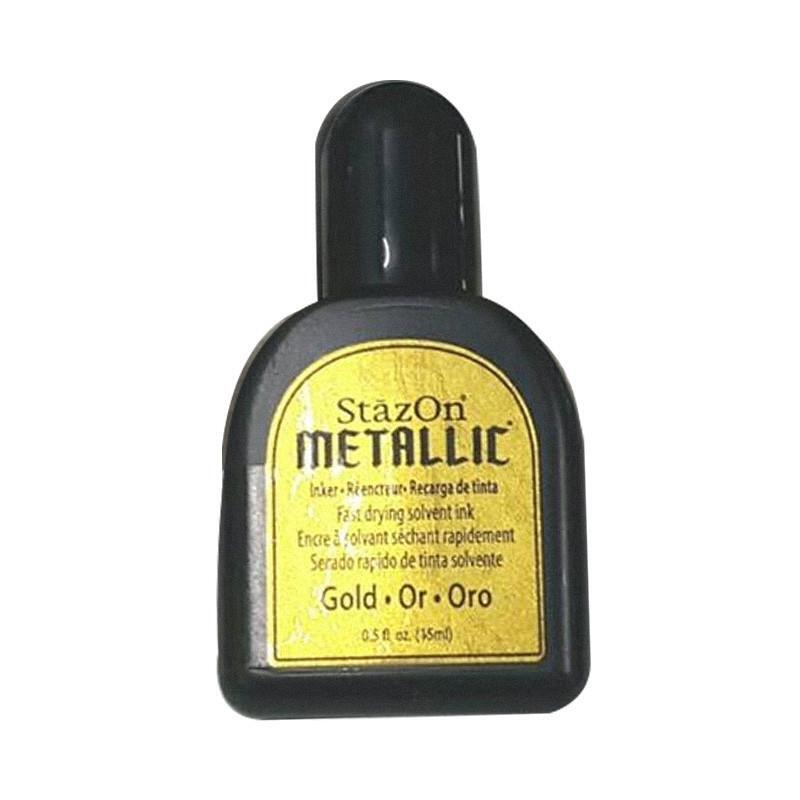 StazOn Craft Ink Refill Reinker 15ml Metallic Gold