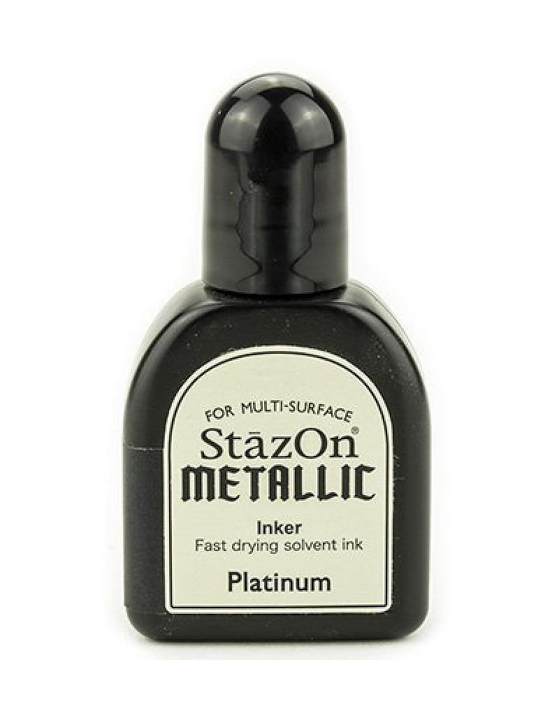 StazOn Craft Ink Refill Reinker 15ml Metallic Platinum