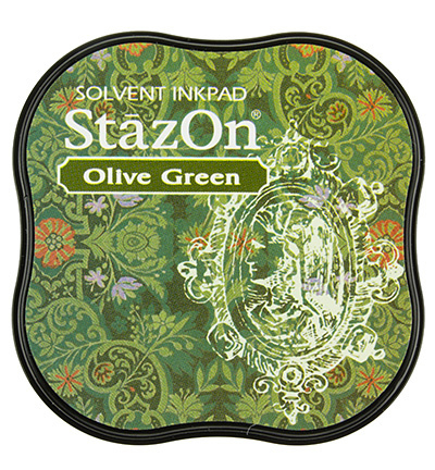 StazOn Craft Ink Pad Midi Olive Green