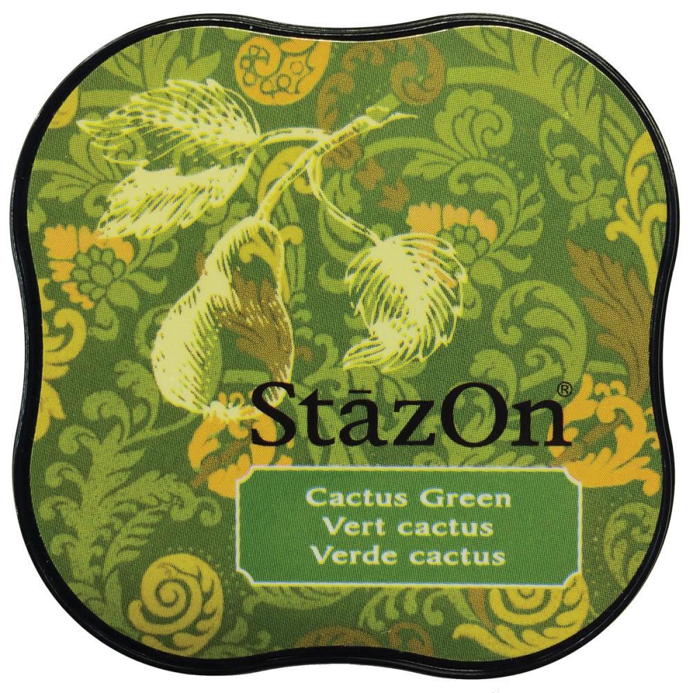 StazOn Craft Ink Pad Midi Cactus Green