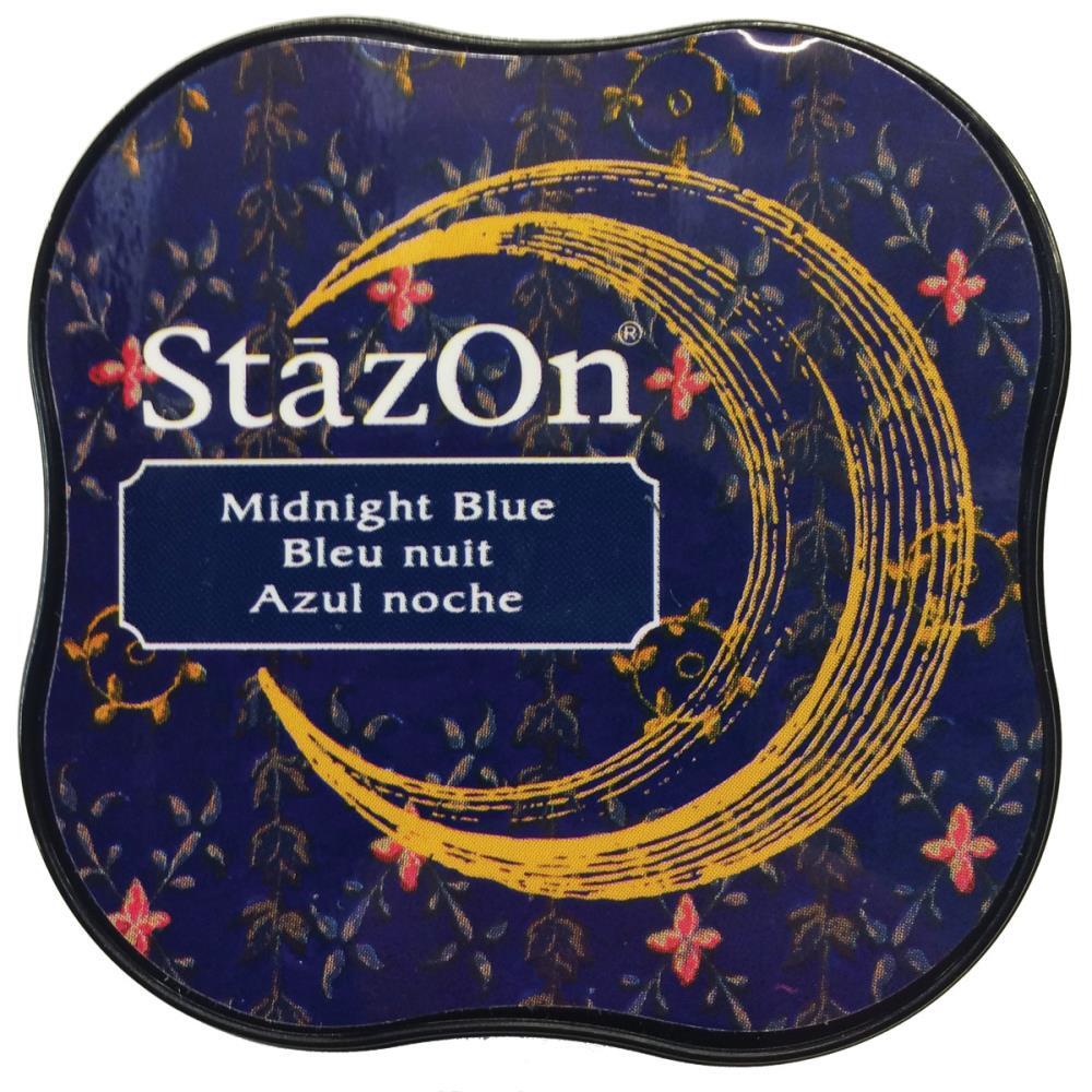 StazOn Craft Ink Pad Midi Midnight Blue