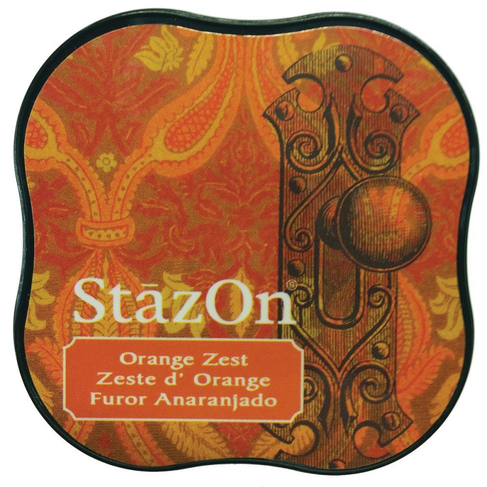 StazOn Craft Ink Pad Midi Orange Zest