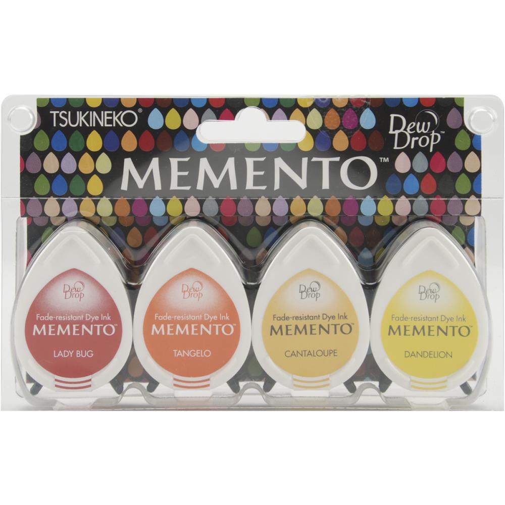 Tsukineko Memento Dye Ink Pads Dew Drops 4/Pkg Camp Fire