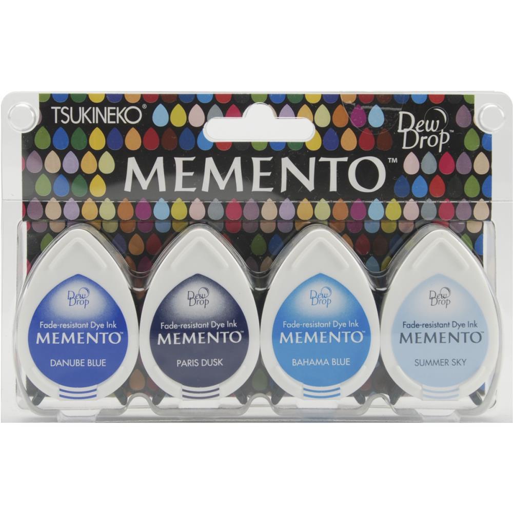 Tsukineko Memento Dye Ink Pads Dew Drops 4/Pkg Ocean