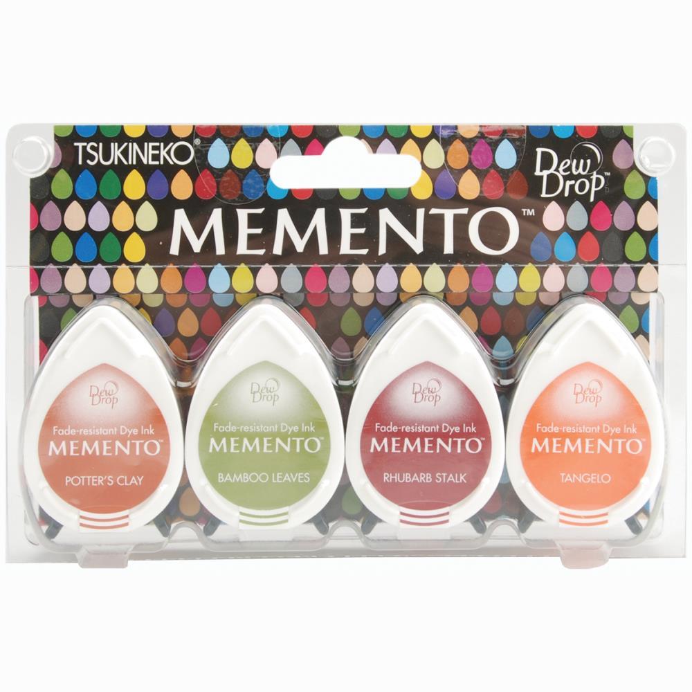 Tsukineko Memento Dye Ink Pads Dew Drops 4/Pkg Meadowland