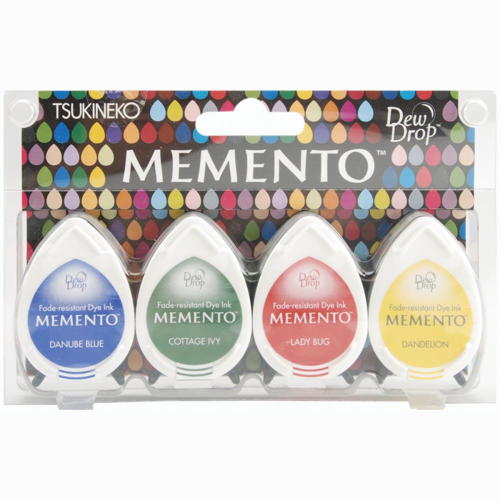 Tsukineko Memento Dye Ink Pads Dew Drops 4/Pkg Prime Time