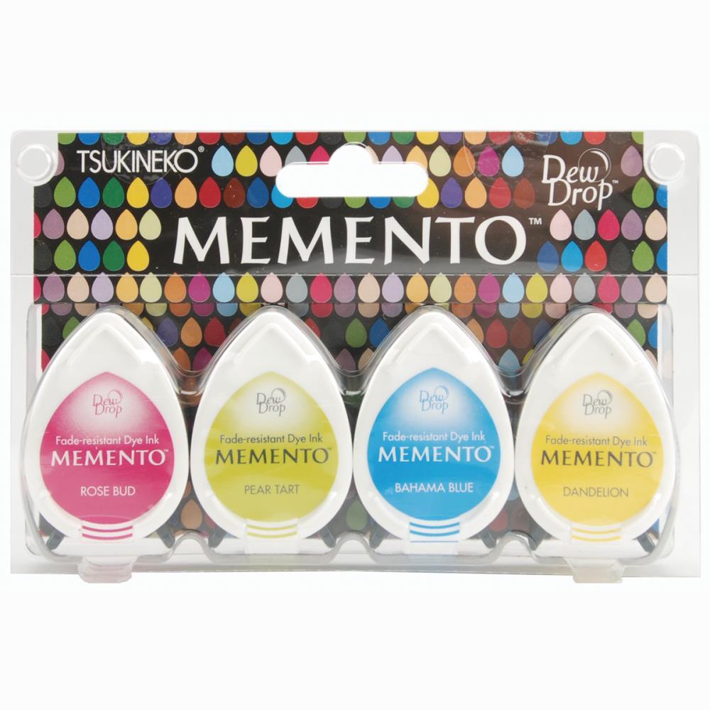 Tsukineko Memento Dye Ink Pads Dew Drops 4/Pkg Beach Party