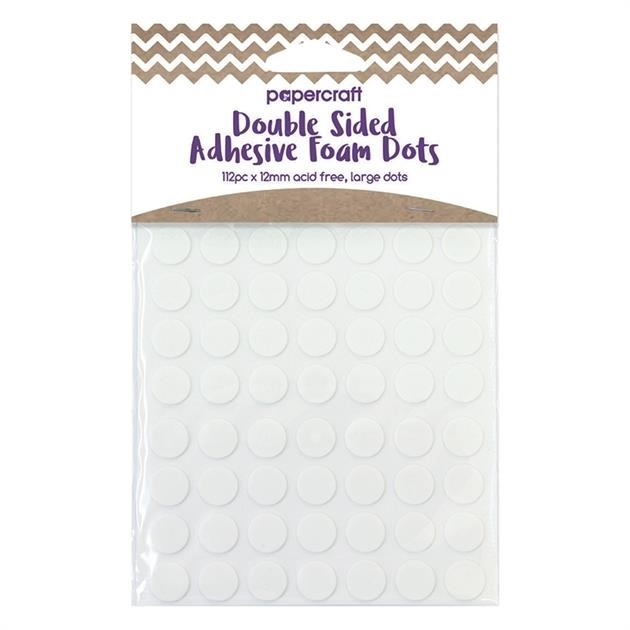 PaperCraft Adhesive Foam Dots 224 Double-Sided 12mm ACID FREE