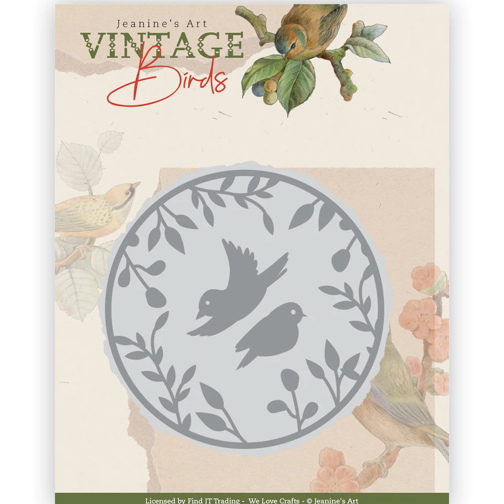 Jeanine's Art Die - Vintage Birds - Birds Circle - JAD10173