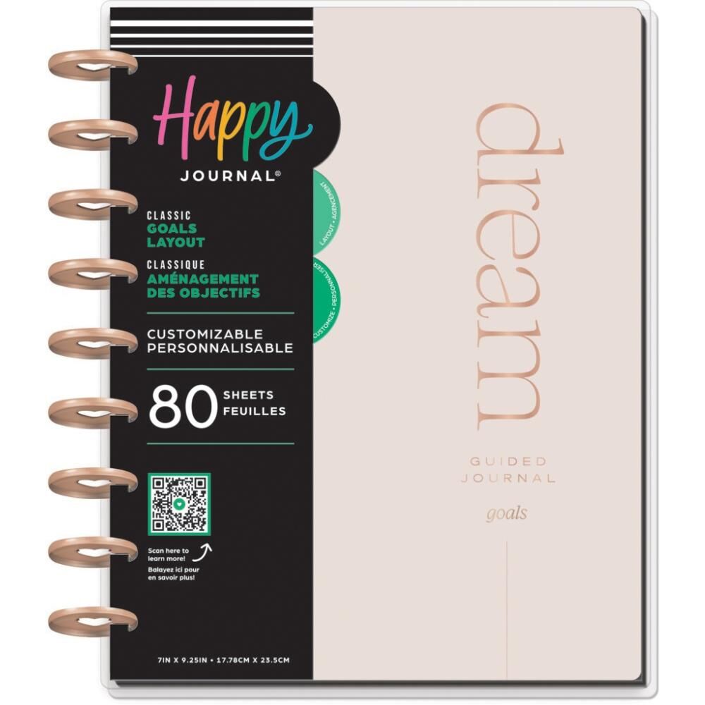 Reflect and Grow - Goals - Classic Disc Bound Memory Keeping Journal by Happy Planners