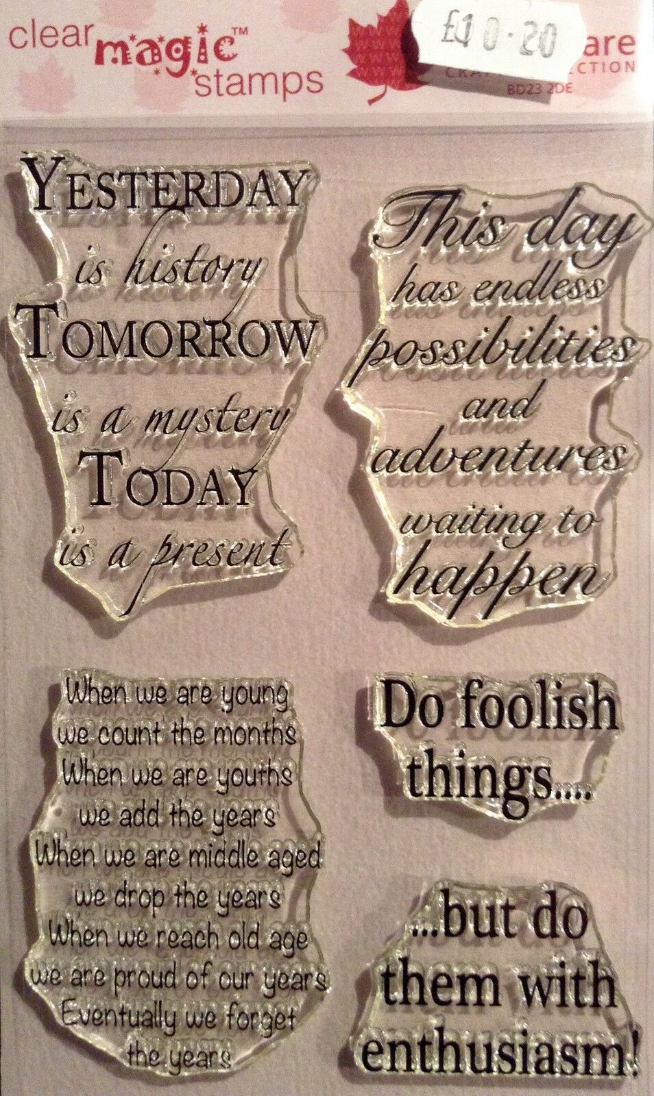 Woodware Clear Stamps Inspirational Verses