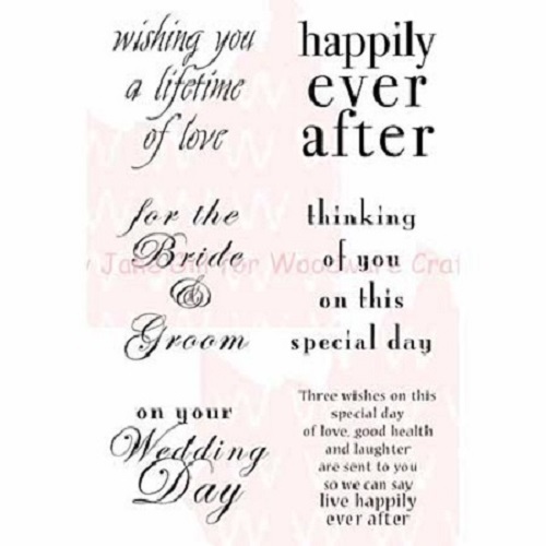 Woodware Clear Stamps Wedding Words