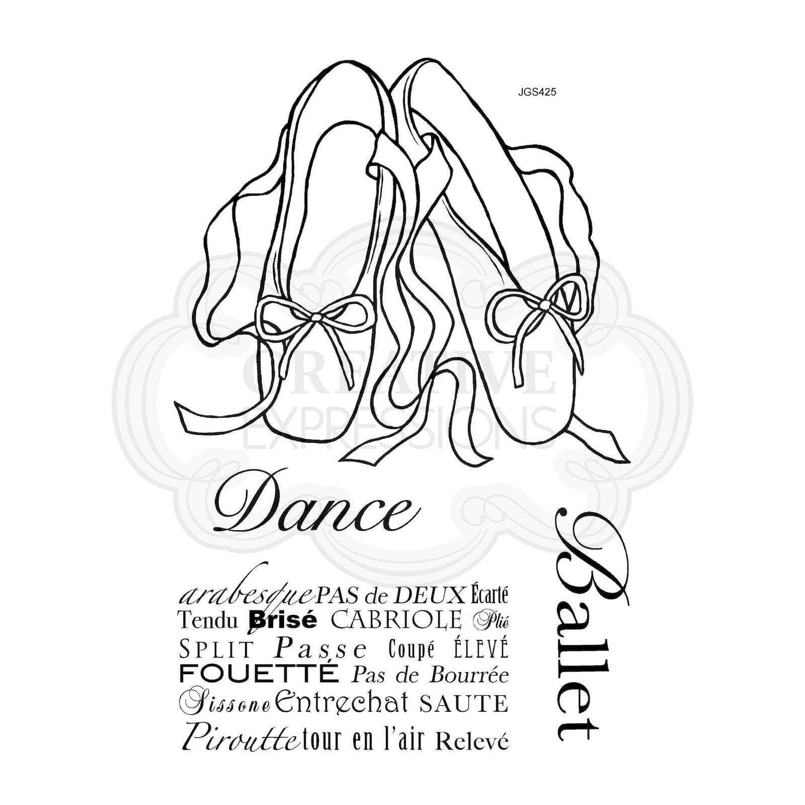 Woodware Clear Stamps Ballet Shoes