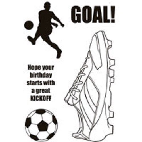 Woodware Clear Stamps Football Boot Soccer