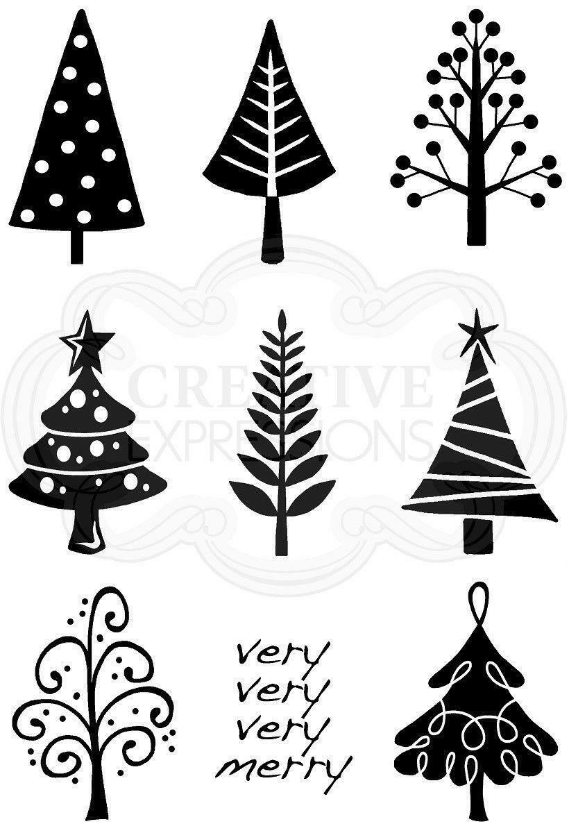 Woodware Clear Stamps Mini Trees
