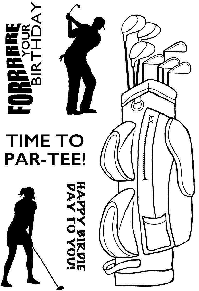 Woodware Clear Stamps Ready to Tee Off - Golf