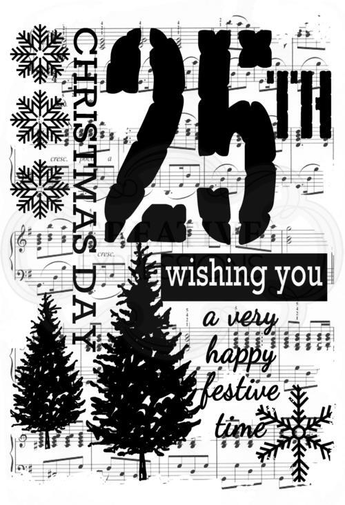 Woodware Clear Stamps Music for Christmas