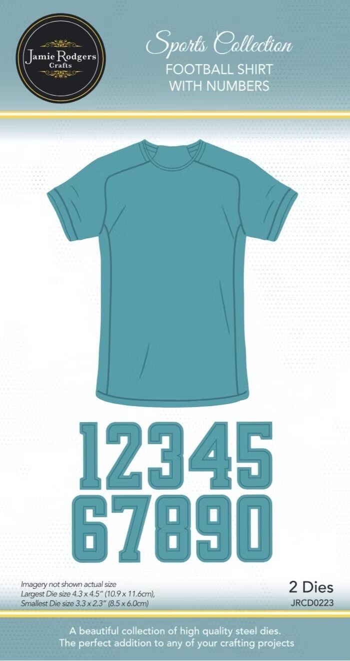 Football Shirt With Numbers Die By Jamie Rodgers